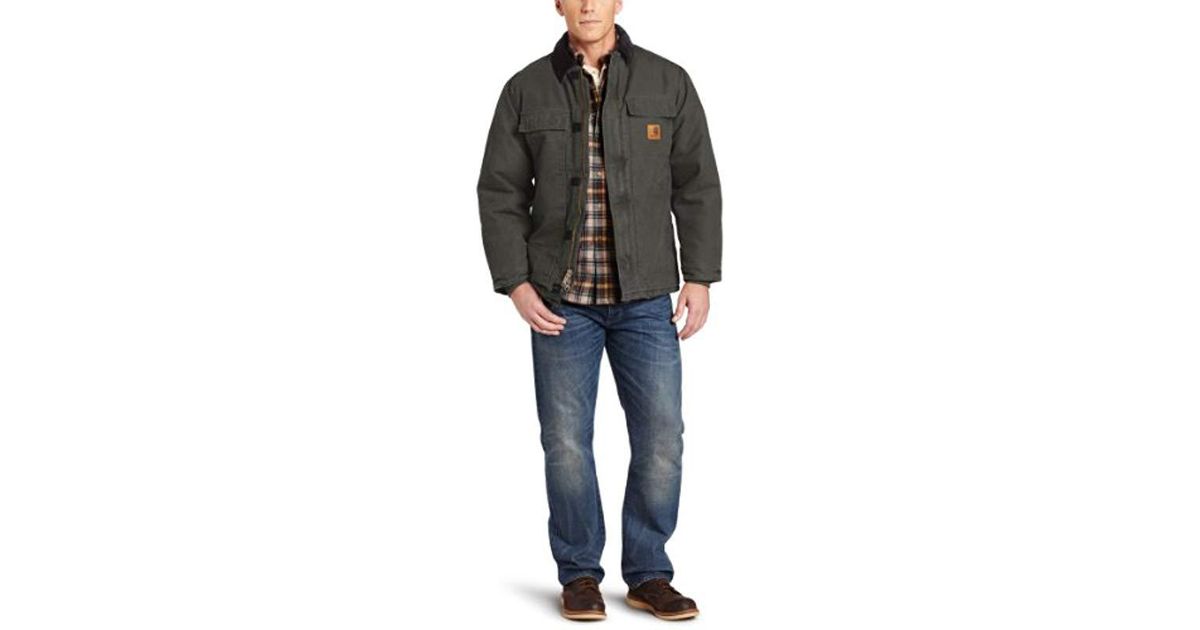 Carhartt Synthetic Arctic Quilt Lined Sandstone Traditional Coat C26 in  Moss (Gray) for Men | Lyst