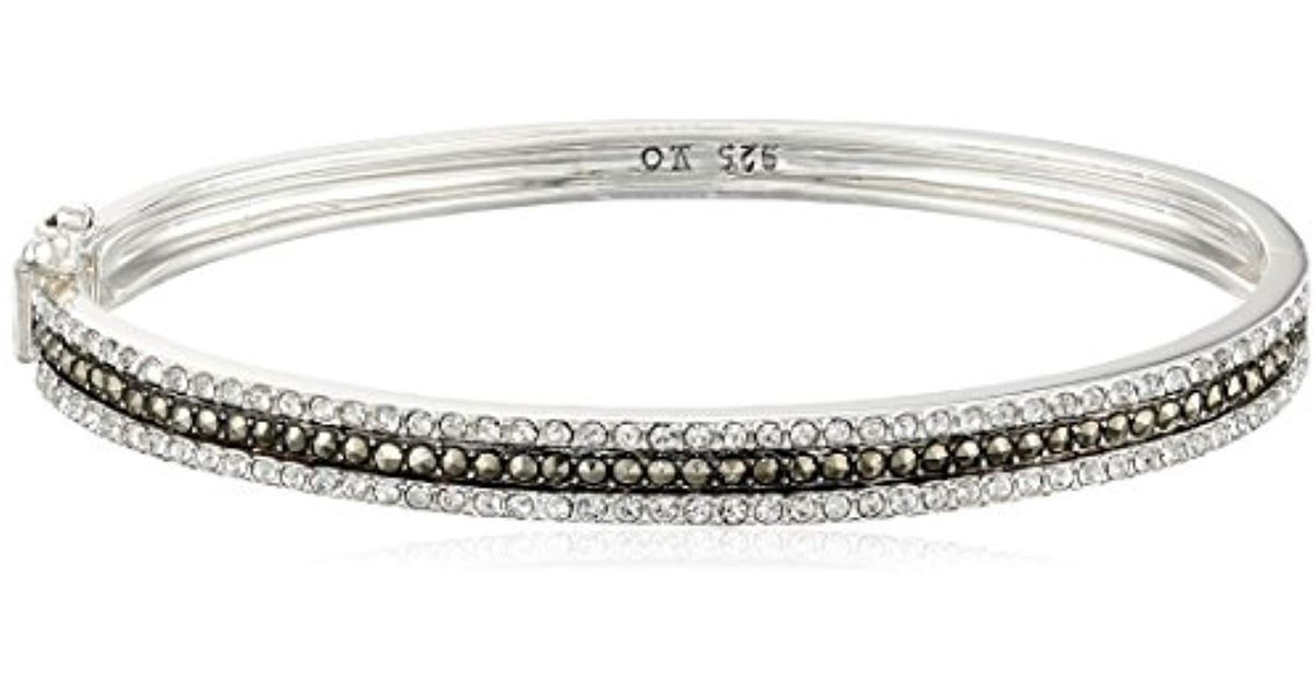 Judith Jack Clics Sterling Silver Marcasite Oval Bangle Sterling Silver Marcasite Oval Bangle