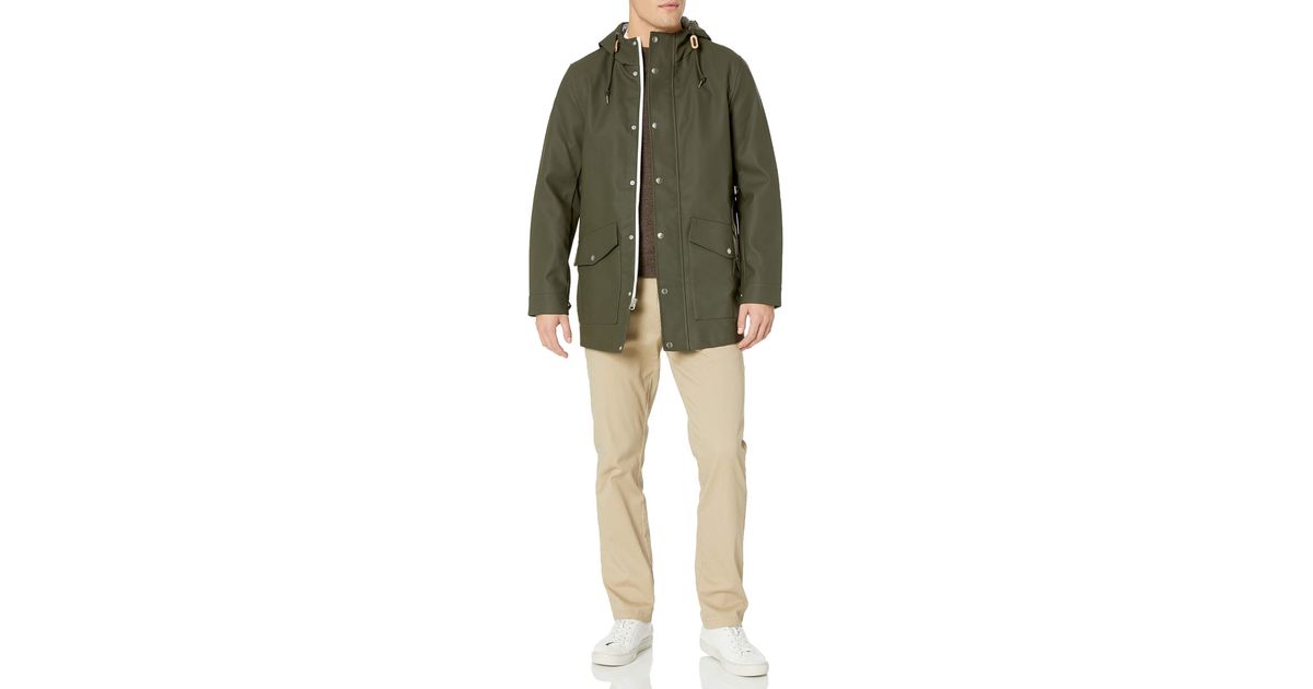 Levi's men's rubberized sale rain parka jacket