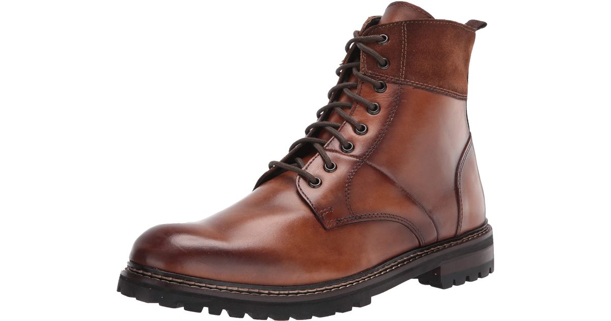 Steve Madden Stratus Combat Boot in Tan Leather (Brown) for Men - Lyst