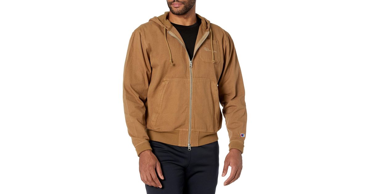 champion canvas zip hoodie
