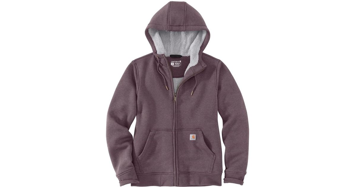 Carhartt Cotton Relaxed Fit Midweight Sherpa Lined Full Zip Sweatshirt ...