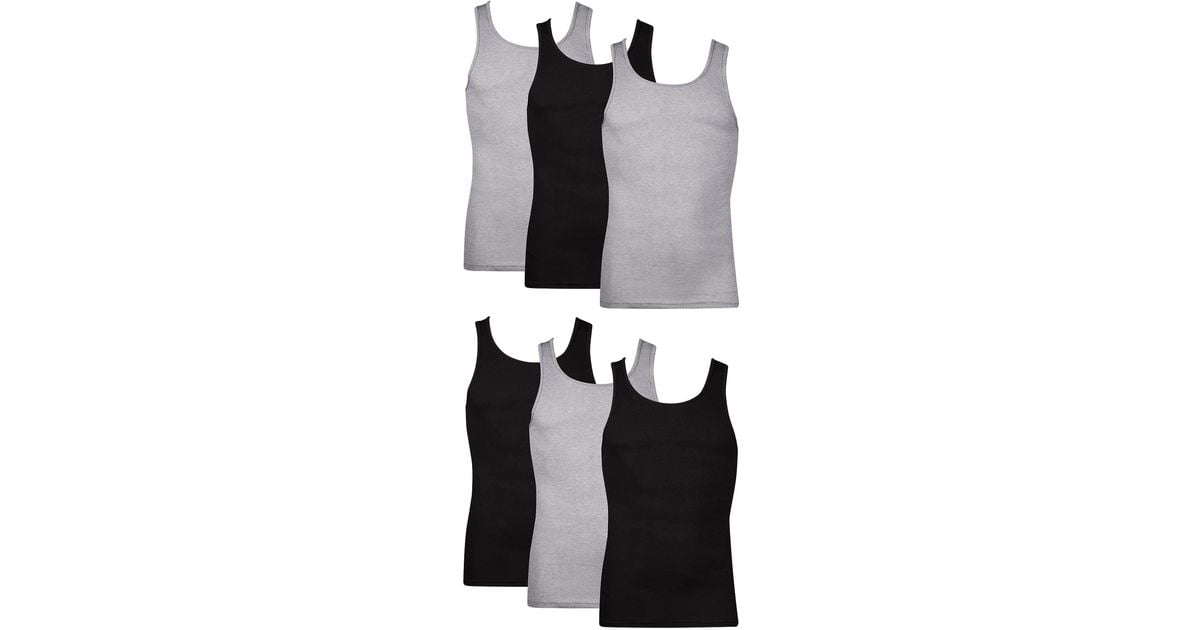 Tank Tops Hanes Men's Cotton Tank Undershirts 12-Pack Hanes