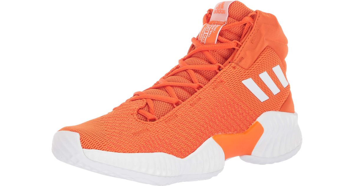adidas Rubber Pro Bounce 2018 Basketball Shoe in Orange/White/Orange  (Orange) for Men | Lyst