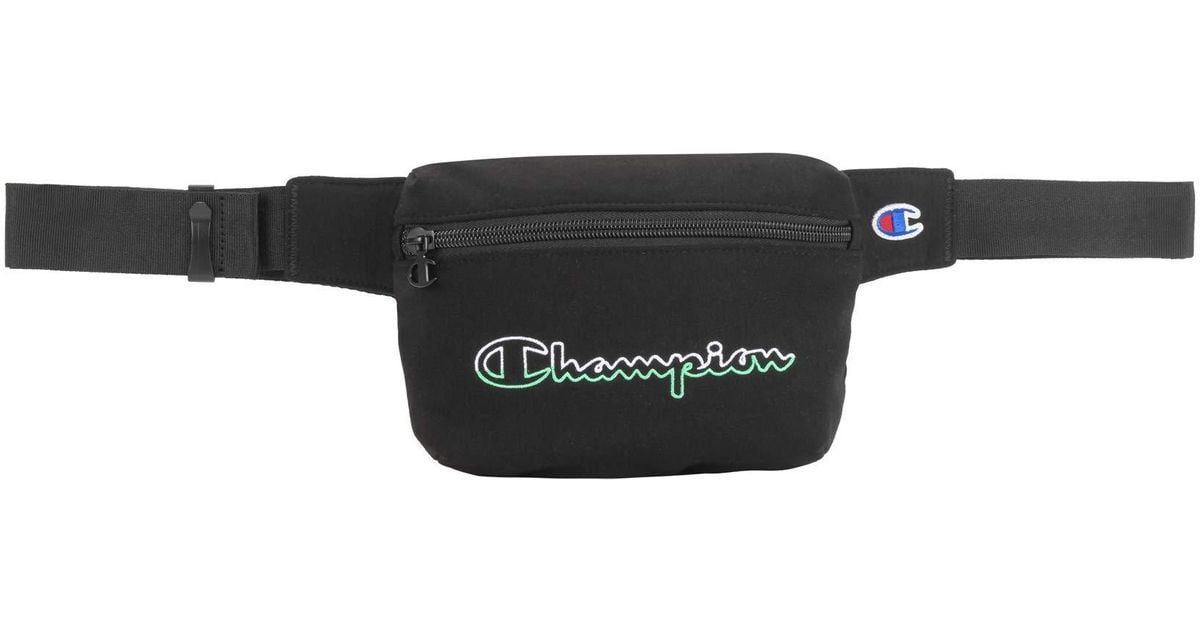 Champion Fleece Waist Pack in Black Lyst