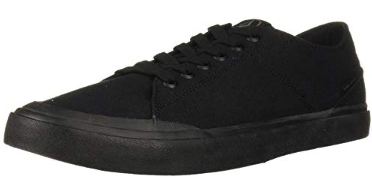 Volcom Leeds Suede Vulcanized Skate Shoe in Black for Men - Save 25% | Lyst