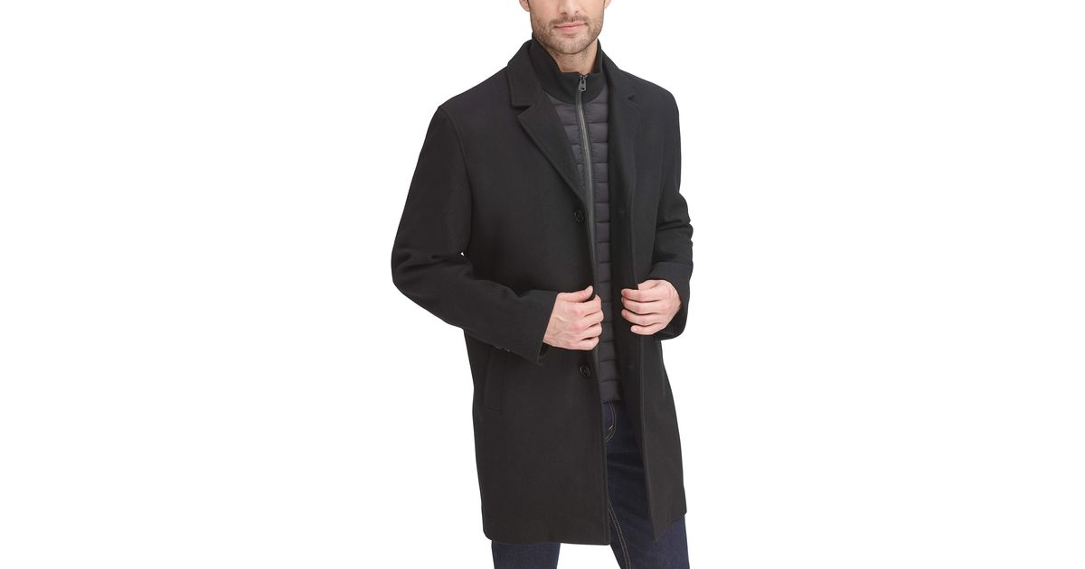 Dockers The Henry Wool Blend Top Coat in Black for Men - Lyst
