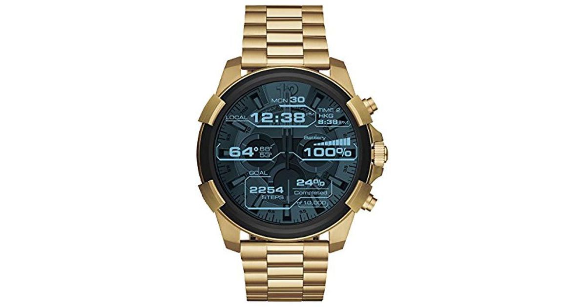 diesel smart watch gold