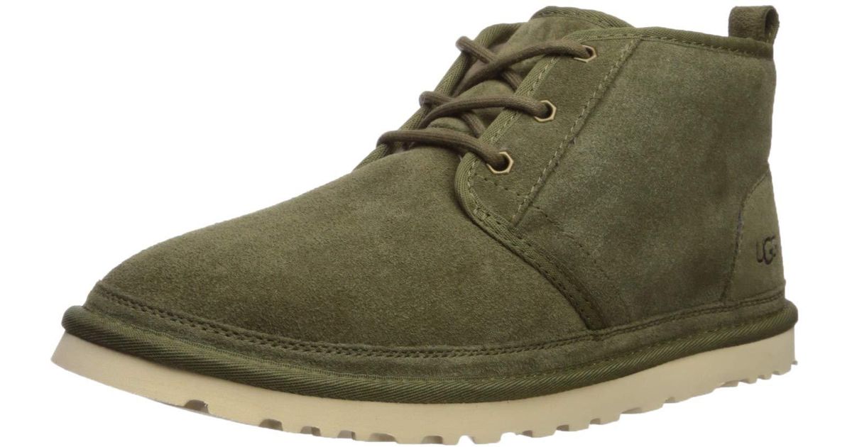 UGG Leather Neumel Lace Up Casual Shoes in Moss Green (Green) for Men ...