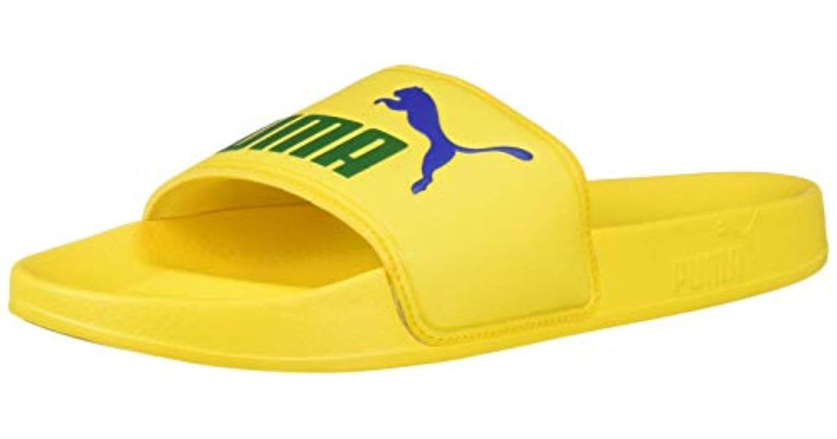 yellow fenty slides