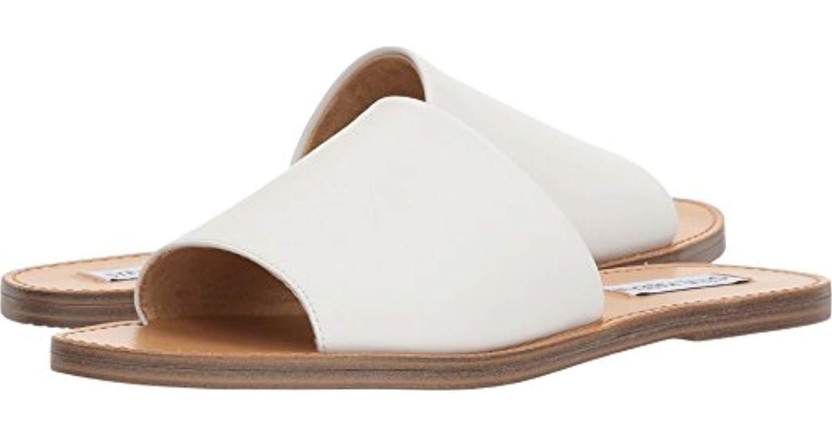 Steve Madden Women's White Grace Slide Sandal