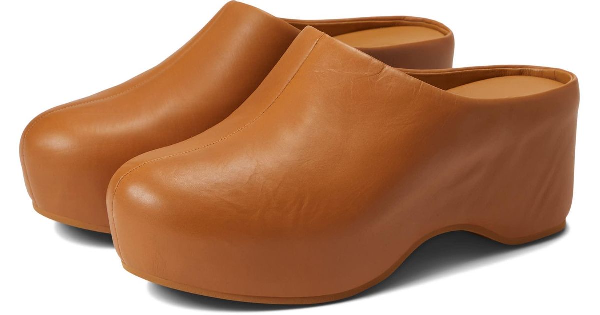 Vince Leather Isa Clog in Tan Leather (Brown) Save 25 Lyst