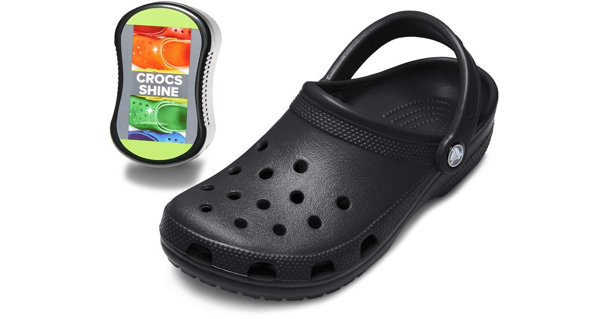 Crocs™ Adult Classic Clog W Shine in Black Lyst