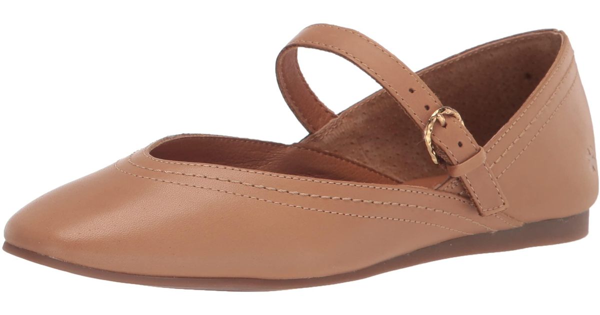Lucky Brand Albajane Mary Jane Flat in Natural | Lyst