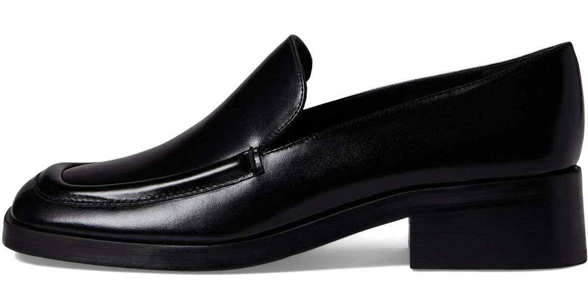Vince Doris Block Heel Loafer in Black | Lyst