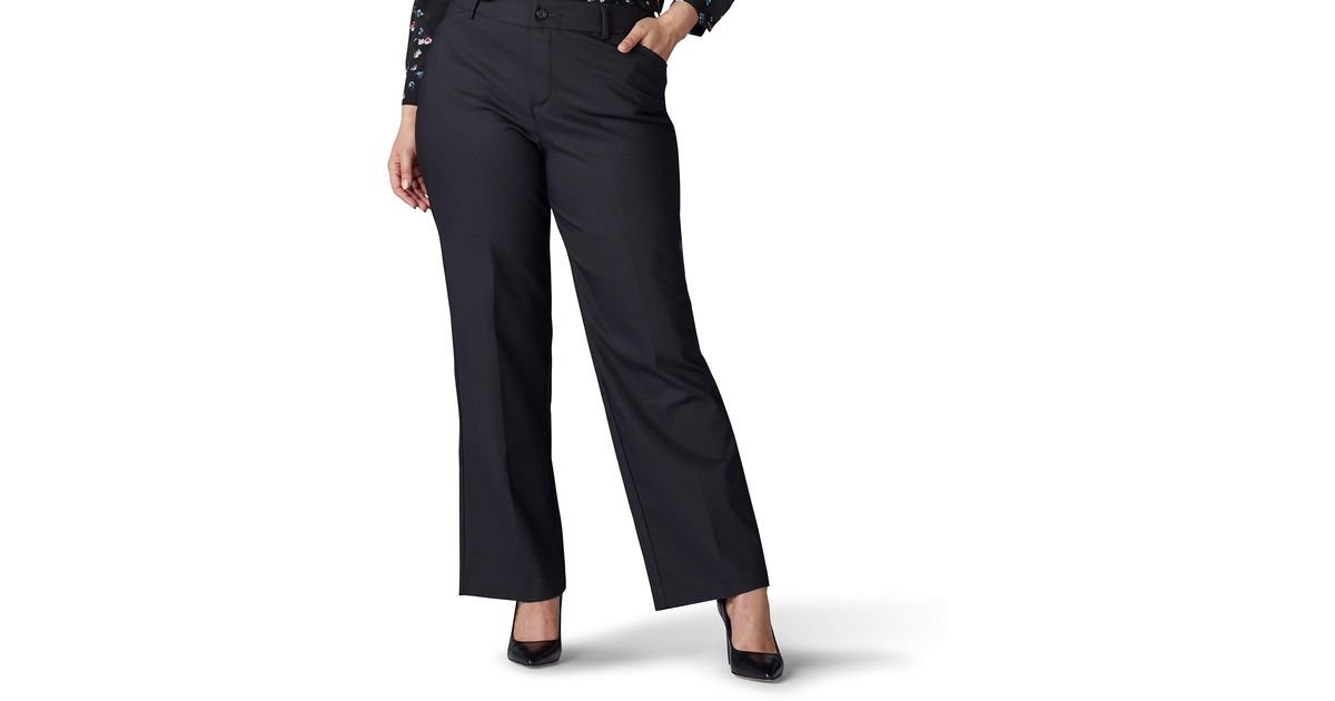 Lee Jeans Womens Plus Size Flex Motion Regular Fit Trouser Pants in Brown |  Lyst