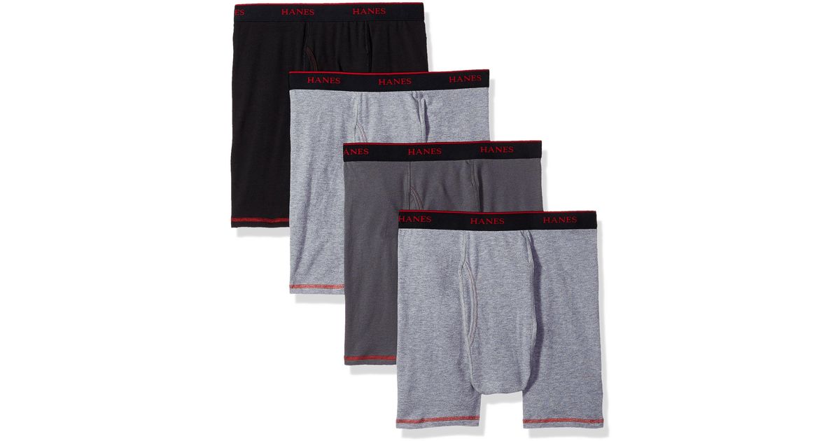 Hanes 4pack Cool Comfort Breathable Mesh Boxer Brief Grey in Gray for