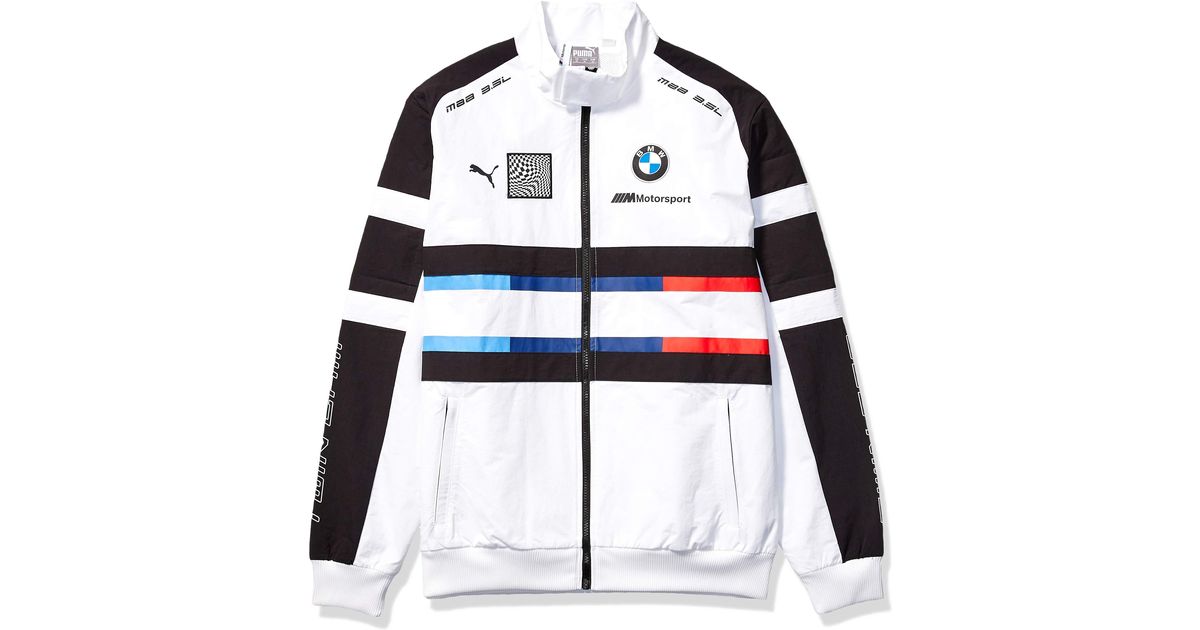 PUMA Bmw M Motorsport Street Men's Woven Jacket in White for Men | Lyst