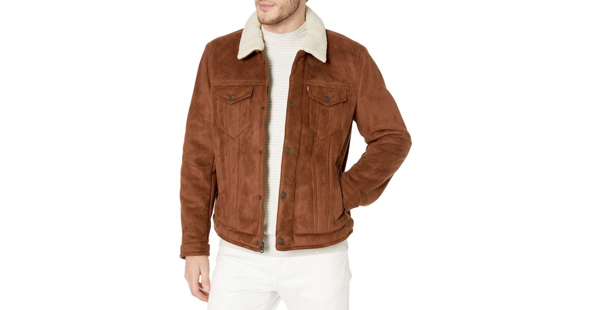 levi's men's faux shearling sherpa trucker jacket