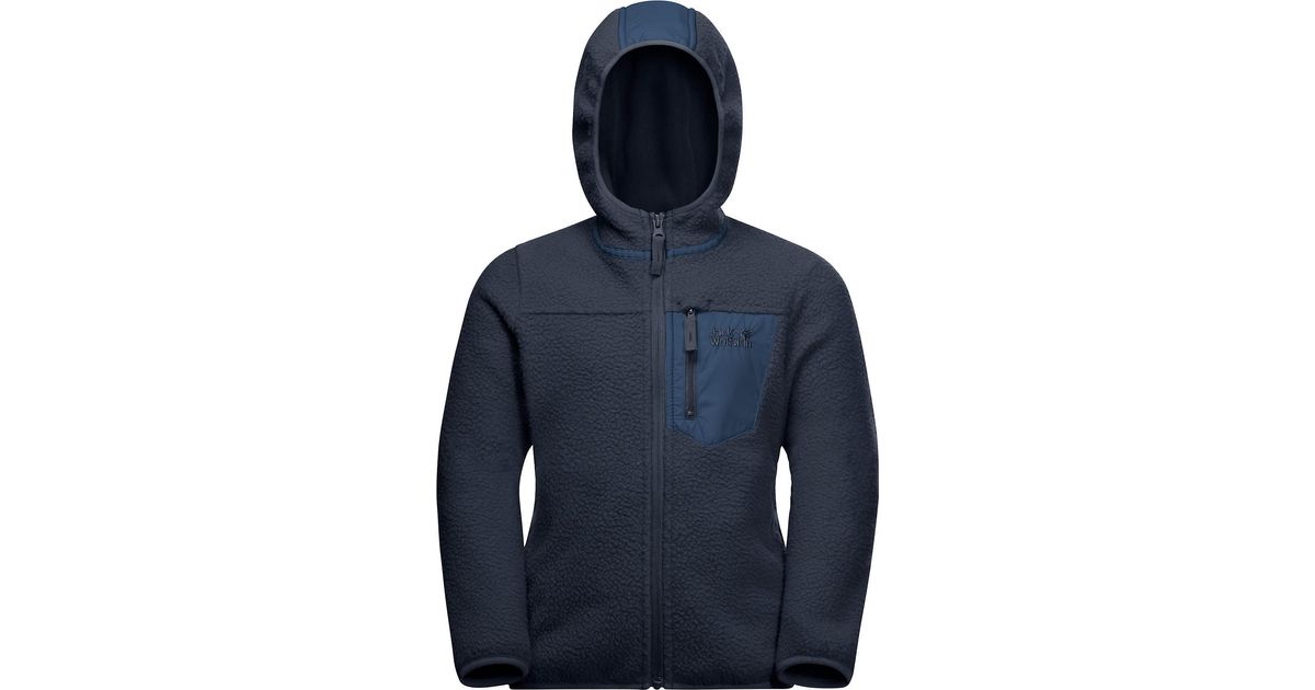 Jack Wolfskin Youth Standard Ice Curl Hood Jacket K in Blue | Lyst | Windbreakers