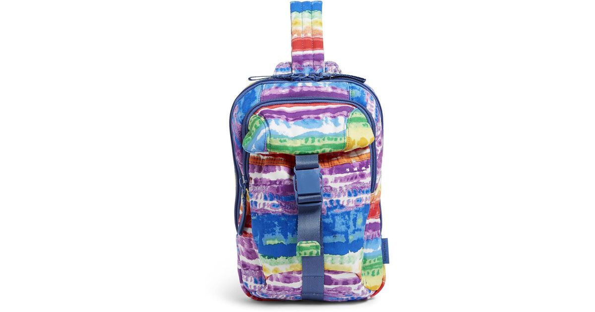 Vera Bradley Recycled Cotton Utility Sling Backpack in Blue Save 28