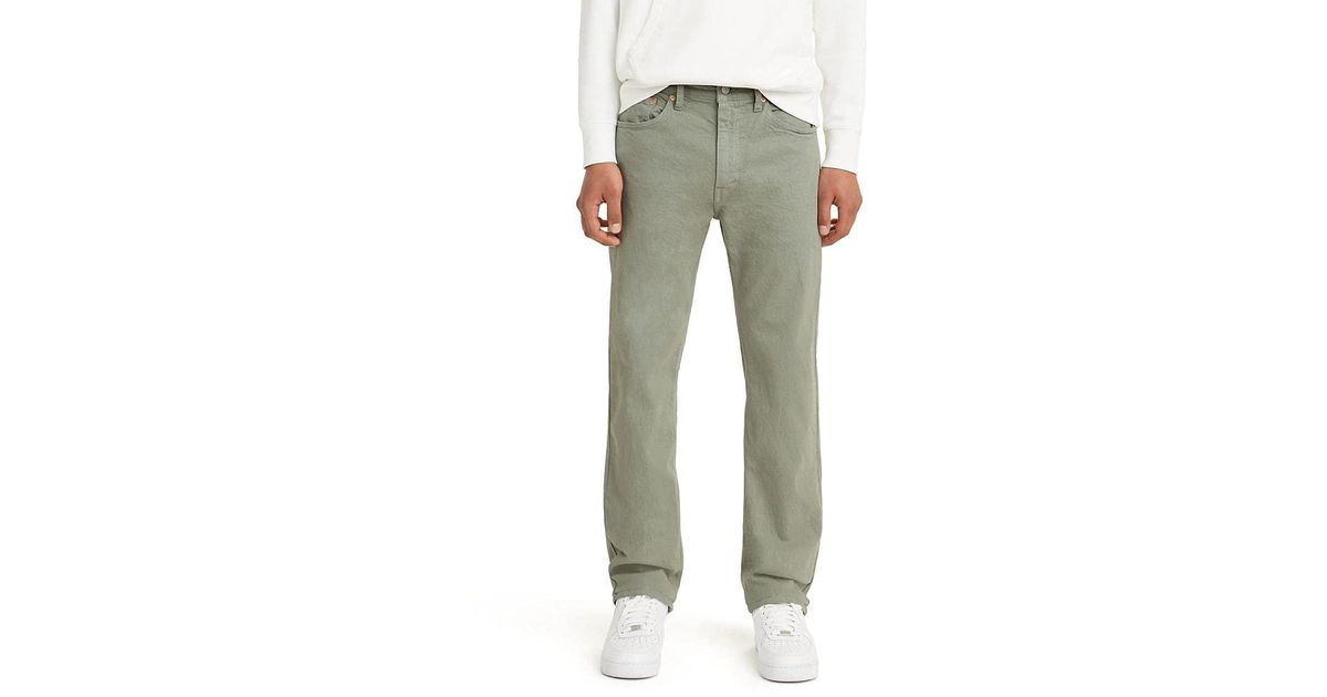 Levi's Denim 505 Regular Fit Jeans in Green for Men | Lyst