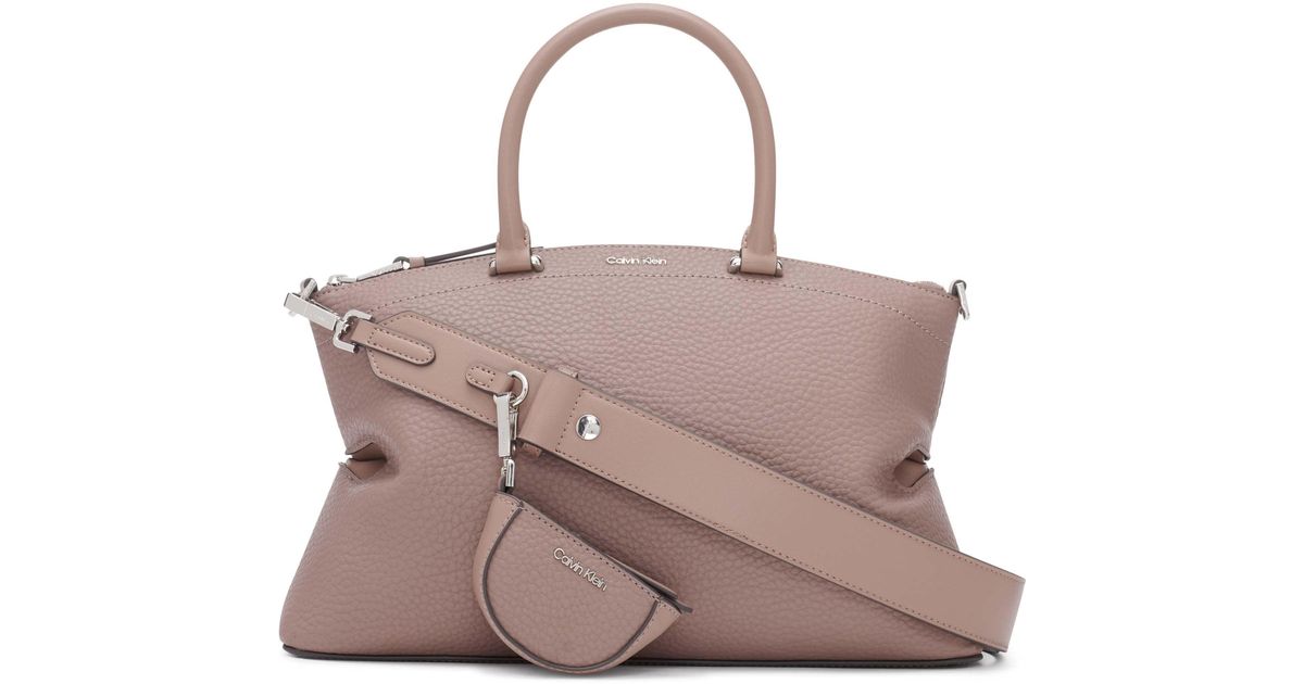 Calvin Klein Cypress 2 In 1 Top Zip Satchel in Pink Lyst