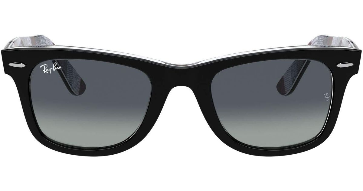 RayBan Adult Rb2140f Original Wayfarer Asian Fit Sunglasses in Black