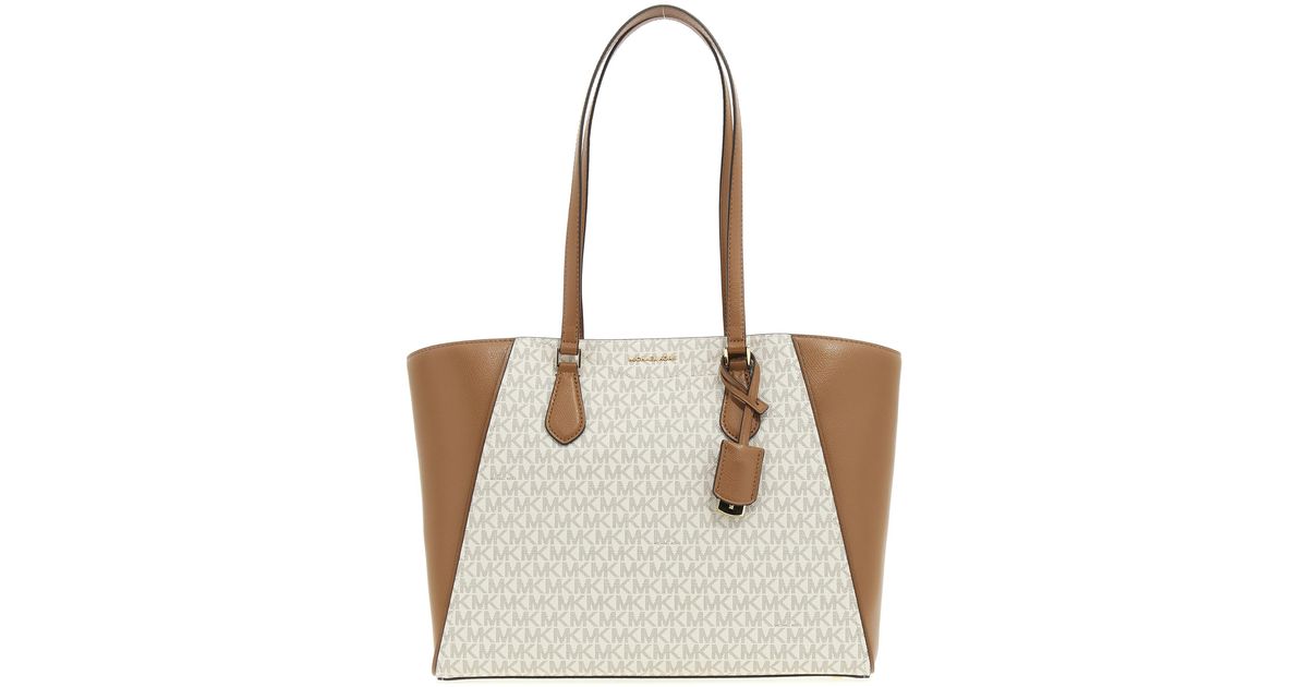 Michael Kors Taryn Large Multi-functional Top-zip Tote Bag in White | Lyst