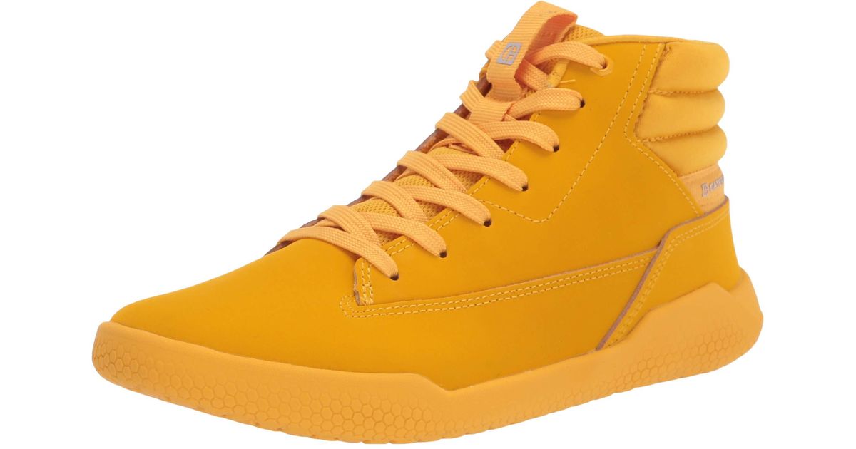 Caterpillar Rubber Code Hex Hi Sneaker in Yellow Lyst