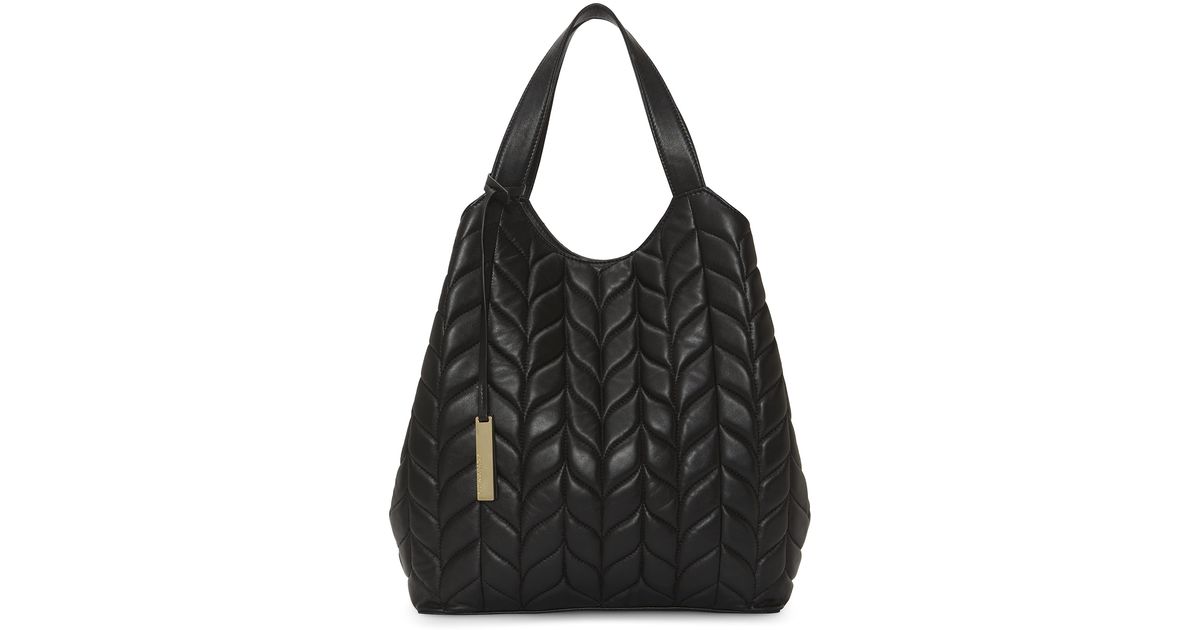 Vince Camuto Kisho Leather Tote Bag in Black | Lyst