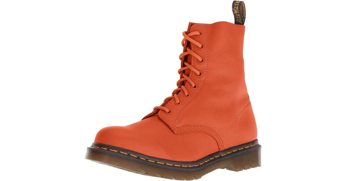 Dr. Martens 1460 Pascal Ankle Boots in Orange | Lyst
