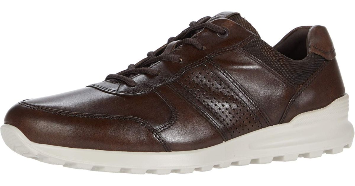 ecco leather trainers