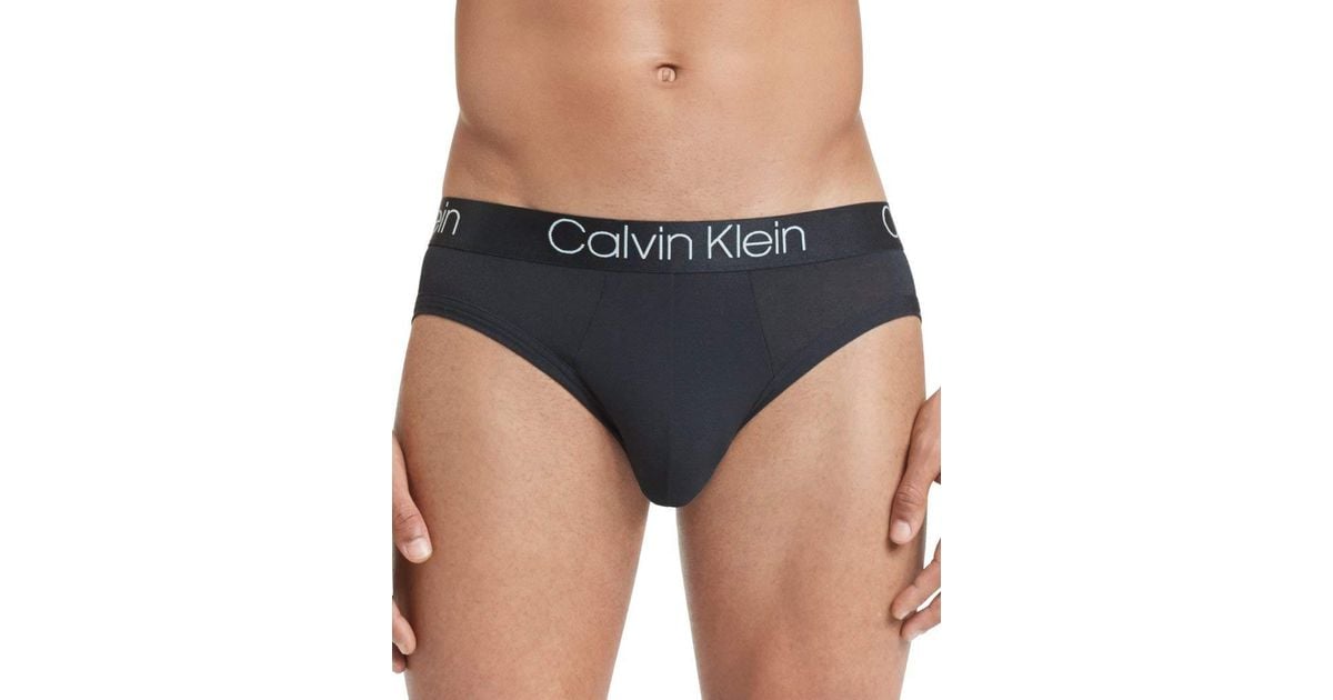 Calvin Klein Ultra Soft Modal Hip Briefs in Black for Men