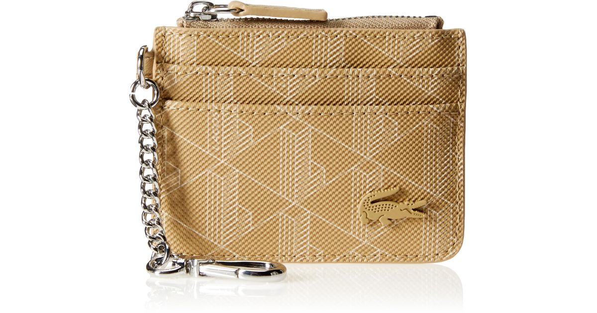 Lacoste Daily Lifestyle Zip Card Holder in Metallic Lyst