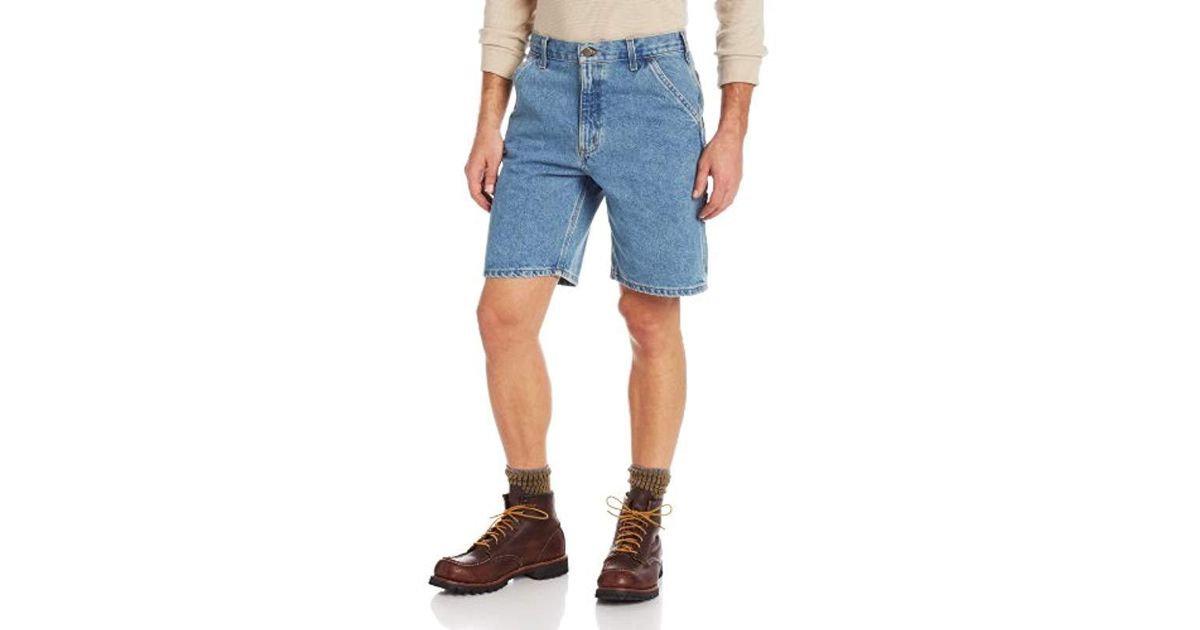 carhartt denim work shorts