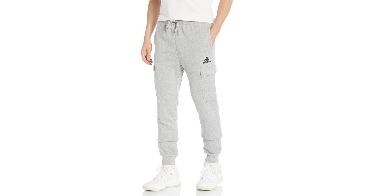 essentials fleece regular tapered cargo pants
