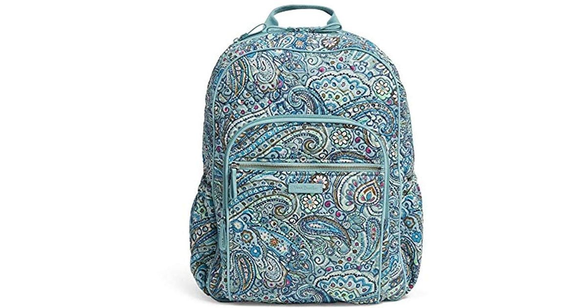 Vera Bradley Signature Cotton Campus Backpack in Daisy Dot Paisley