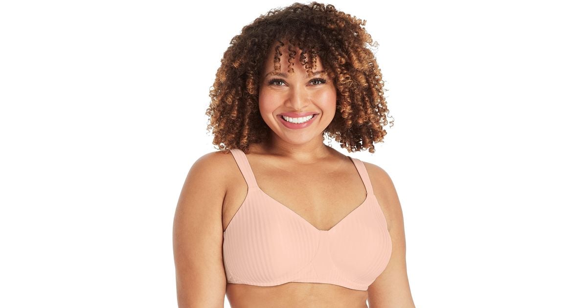 Playtex Secrets All Over Smoothing Full-figure Wirefree Bra Us4707 in Brown | Lyst