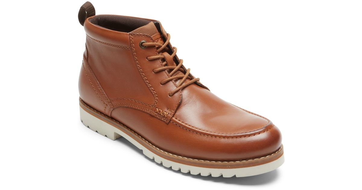 Rockport Mitchell Moc Boot Ankle in Tan (Natural) for Men Lyst