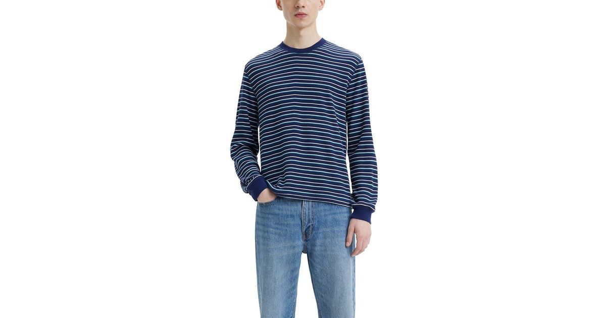 Levi's Long Sleeve Relaxed Thermal, in Blue for Men Lyst