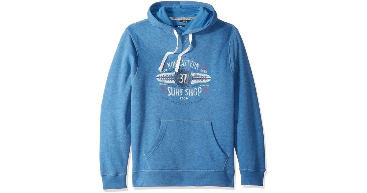 izod men's fitted pullover hoodie