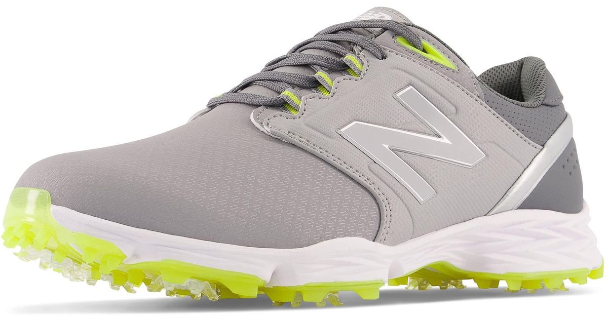 New Balance Leather Striker V3 Golf Shoe in Grey/Yellow (Gray) for Men
