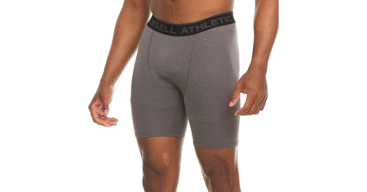 Russell Athletic S Dri-power 6 Inch Compression Short in Gray for Men ...