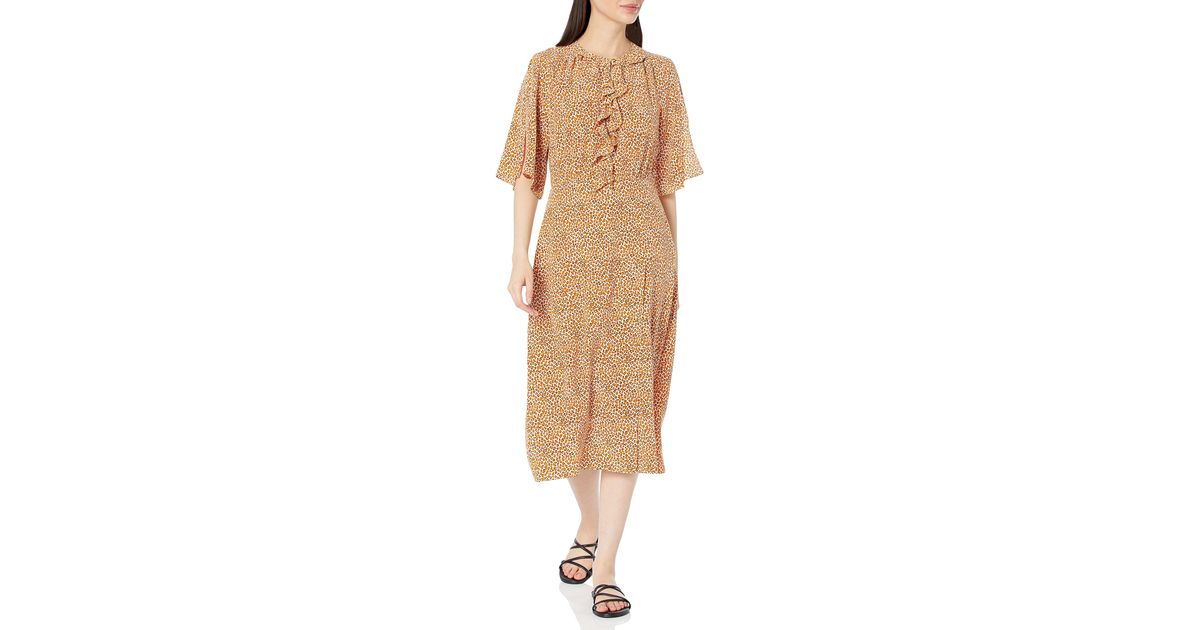 Equipment Penelope Dress In Crème Brulee Multi in Natural | Lyst