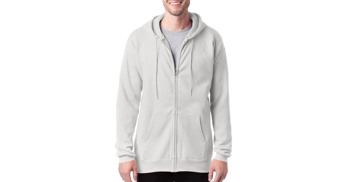 hanes white jacket