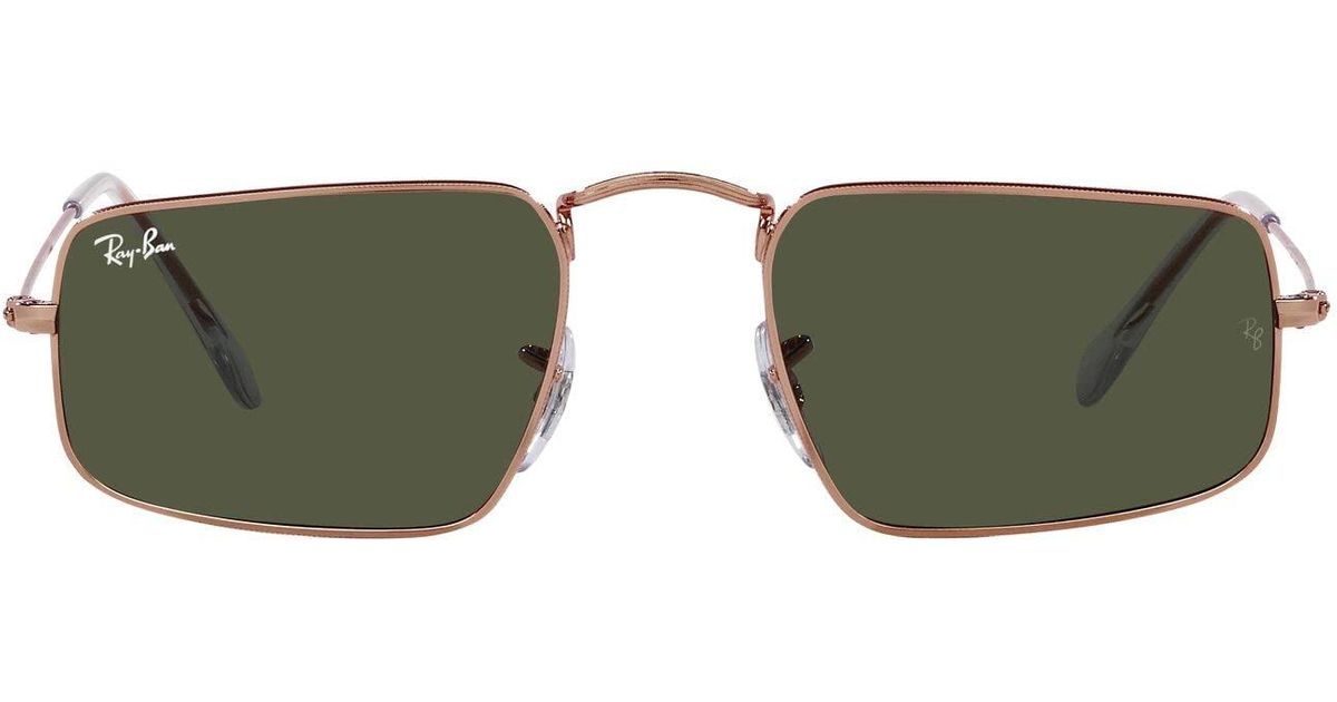 RayBan Rb3957 Julie Rectangular Sunglasses in Green Lyst