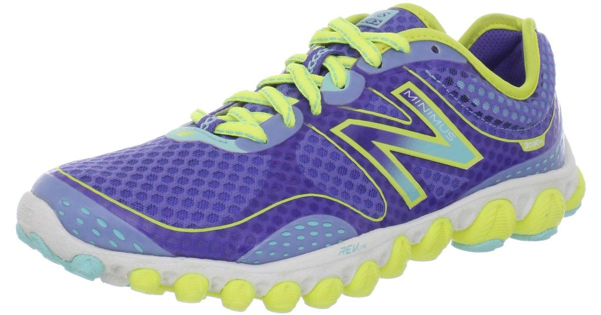 New Balance Synthetic Minimus Ionix 3090 V2 Running Shoe in Blue/Yellow