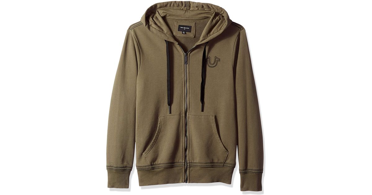 true religion double stitch hoodie