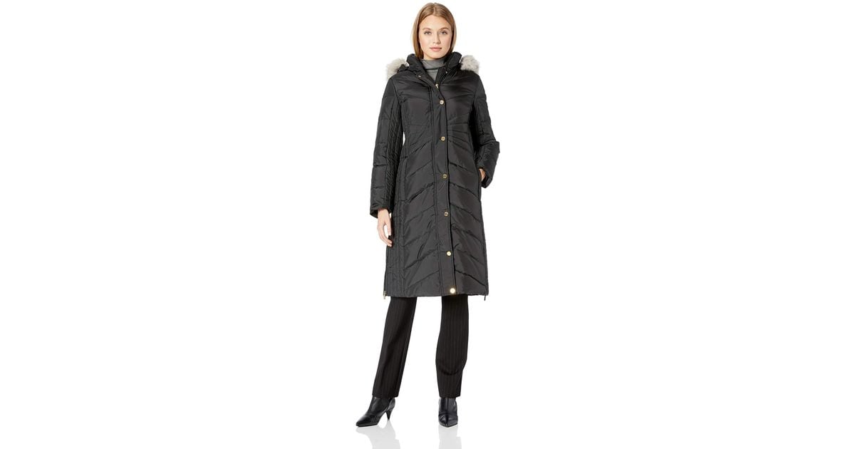 anne klein full length down coat